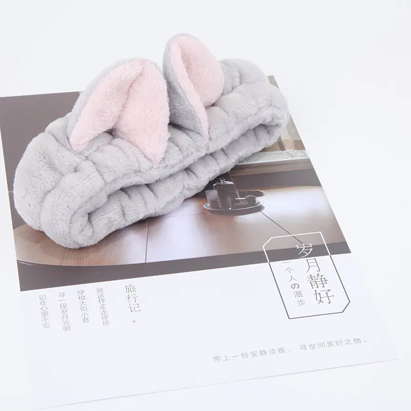 Women's Cute Cat Ear Headband for Makeup and Skincare