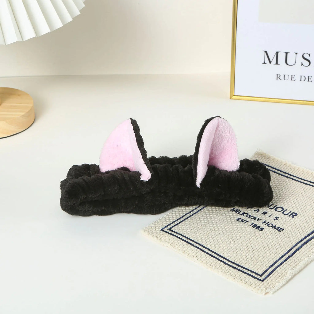 Women's Cute Cat Ear Headband for Makeup and Skincare